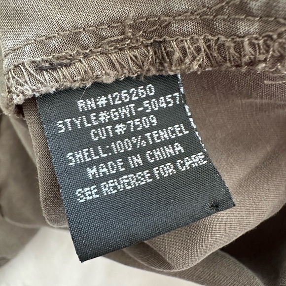 Olive Green Maxi Shirt Dress with Side Slits - Picture 7 of 7